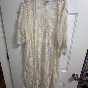 Elegant Cream Lace Tunic